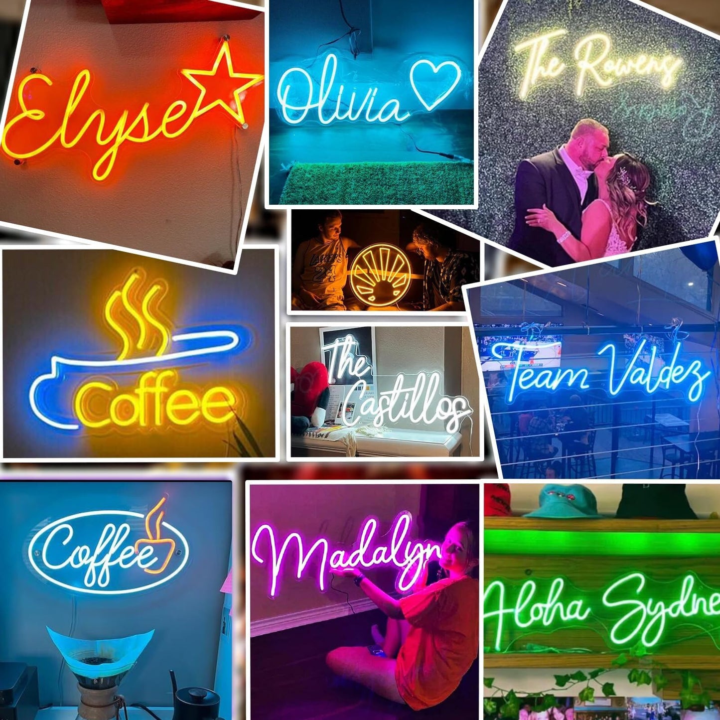 Custom Neon Signs, Personalized LED Neon Light Signs for Wedding, Neon Sign Customizable for Wall Decor, Birthday Party, Bedroom, Company Shop Logo, Neon Light Name Sign Gifts