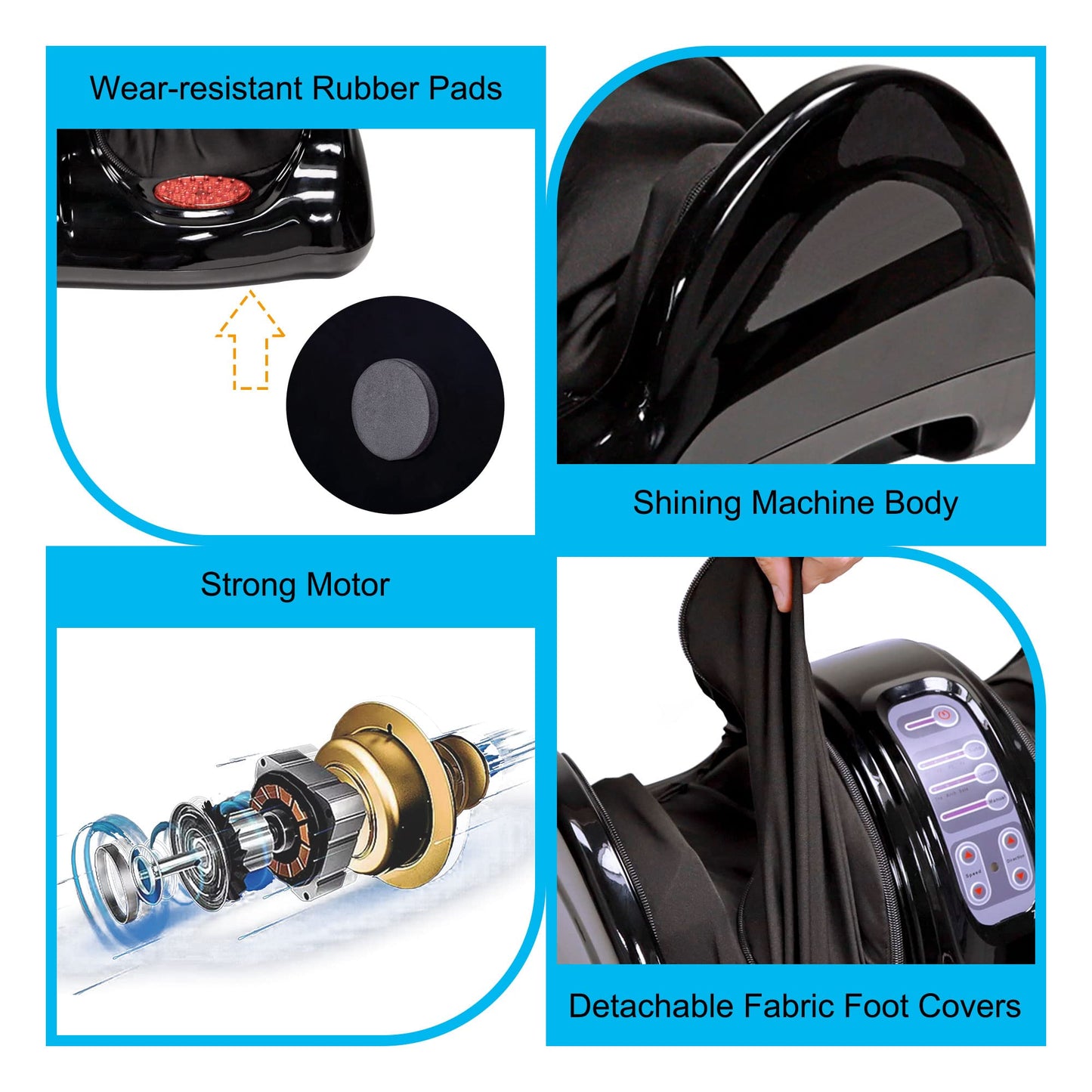 H&B Luxuries Shiatsu Foot Massager Machine with Remote Controller, Kneading and Rolling Home Massagers for Feet, Ankle, Calf, Leg, Ideally for Men, Women, Father, Mom Parents and The Elderly, Red