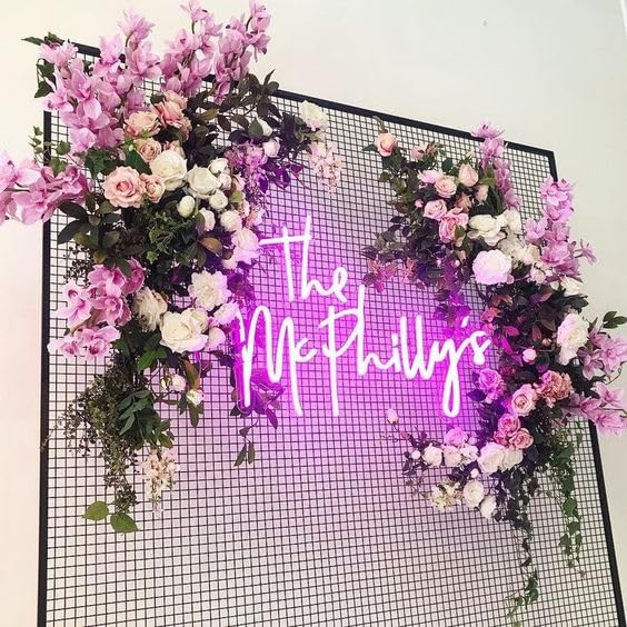 Custom Neon Sign, Neon Sign Customizable Large LED Wedding Neon Name Lights Sign, Custom Neon Signs Personalized for Wedding Anniversary, Neon Light Up Sign for Christmas Party Gift Sign