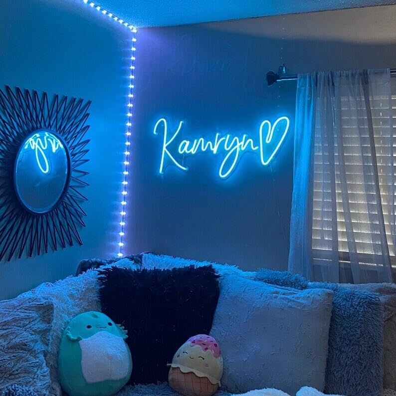 Custom Neon Signs, Personalized LED Neon Light Signs for Wedding, Neon Sign Customizable for Wall Decor, Birthday Party, Bedroom, Company Shop Logo, Neon Light Name Sign Gifts