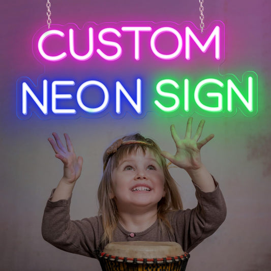 Custom Neon Sign, Personalized Neon Signs for Wall Decor, LED Signs for Bedroom Shops Wedding Birthday Party, Customizable Name Logo
