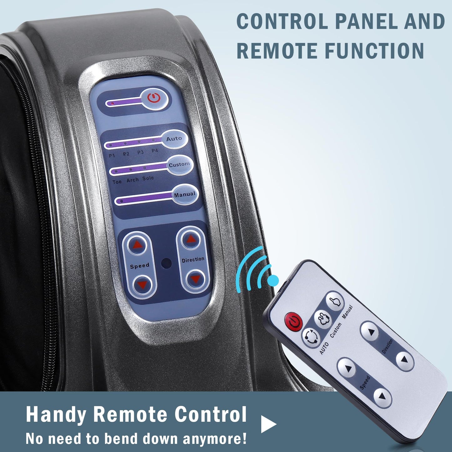 H&B Luxuries Shiatsu Foot Massager Machine with Remote Controller, Kneading and Rolling Home Massagers for Feet, Ankle, Calf, Leg, Ideally for Men, Women, Father, Mom Parents and The Elderly, Red