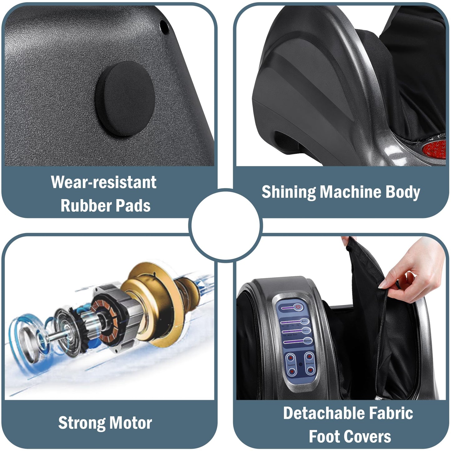 H&B Luxuries Shiatsu Foot Massager Machine with Remote Controller, Kneading and Rolling Home Massagers for Feet, Ankle, Calf, Leg, Ideally for Men, Women, Father, Mom Parents and The Elderly, Red